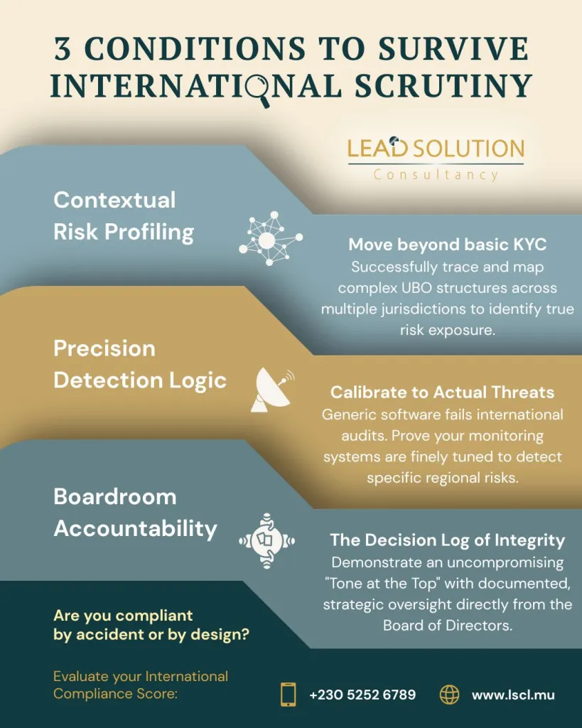 3 conditions to survive international scrutiny